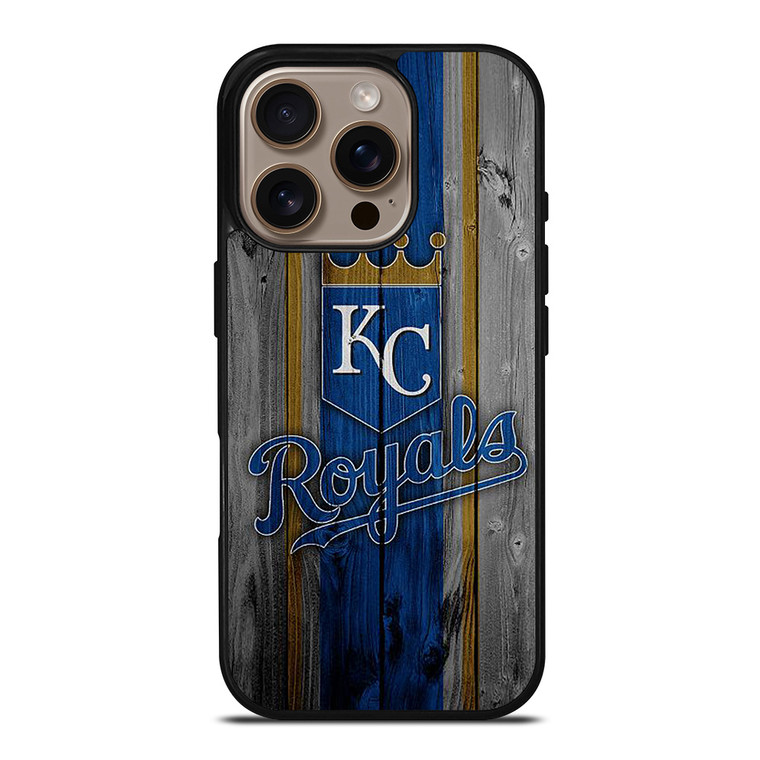 KANSAS CITY ROYALS WOODEN ICON iPhone 16 Pro Case Cover
