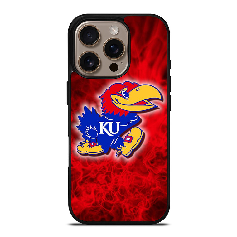 KANSAS JAYHAWKS BASKETBALL UNIVERSITY iPhone 16 Pro Case Cover