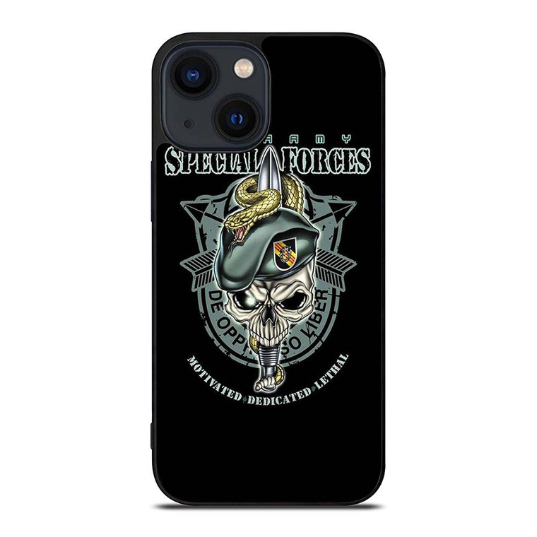 US ARMY SPECIAL FORCES LOGO SKULL iPhone 14 Plus Case Cover