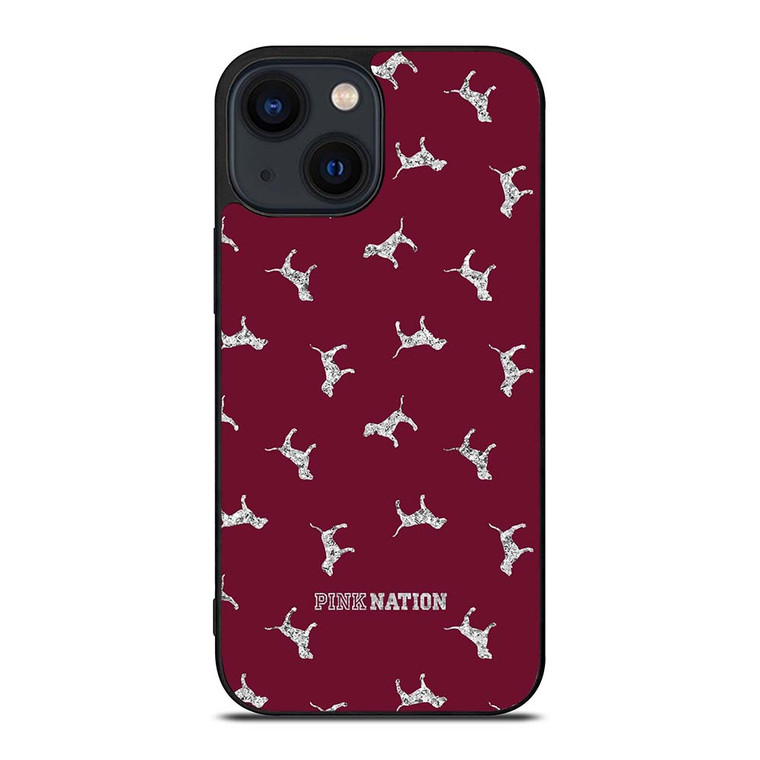 VICTORIA'S SECRET PINK NATION DOG iPhone 14 Plus Case Cover