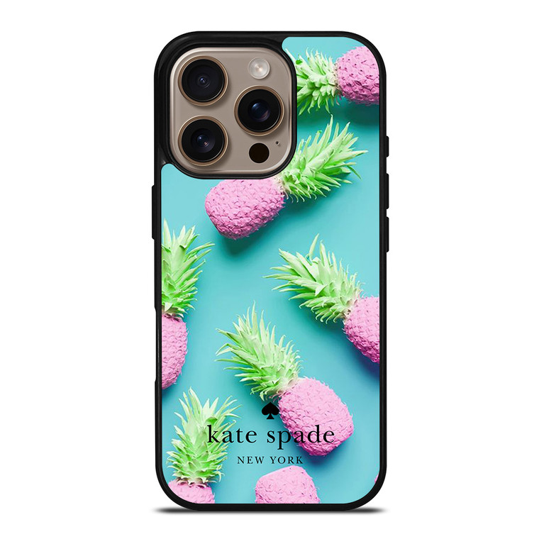 KATE SPADE NEW YORK LOGO SUMMER PINEAPPLE ICON iPhone 16 Pro Case Cover