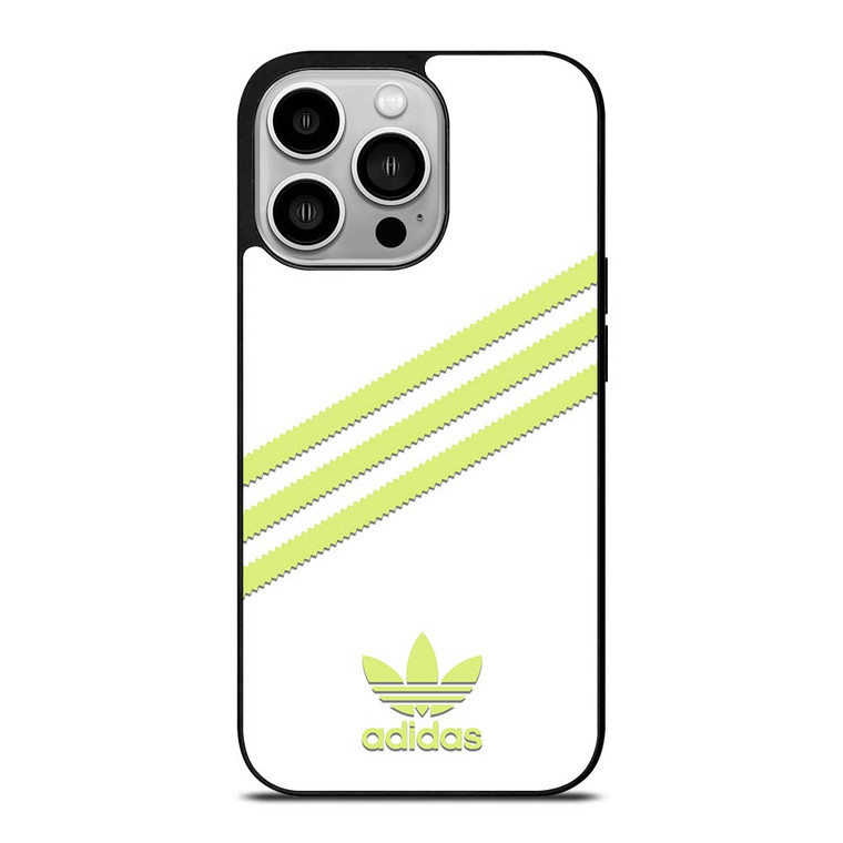 ADIDAS ORIGINALS STRIPES WHITE YELLOW iPhone 14 Pro Case Cover