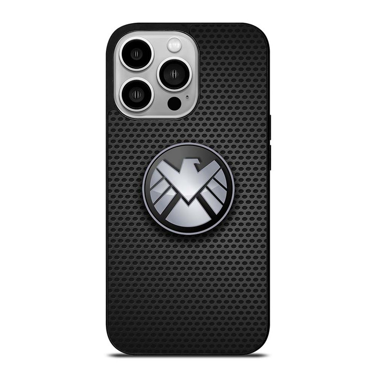 AGENTS OF SHIELD MARVEL LOGO METAL iPhone 14 Pro Case Cover