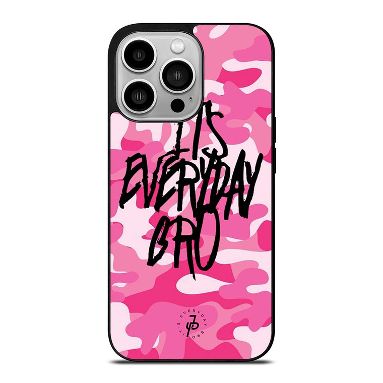 CAMO PINK JAKE PAUL EVERYDAY BRO iPhone 14 Pro Case Cover