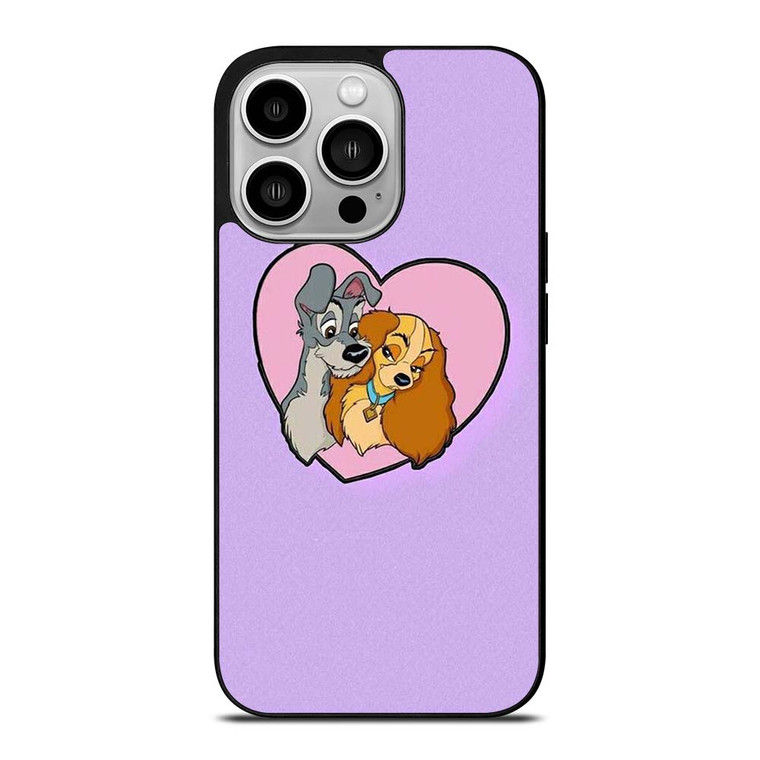CARTOON LADY AND THE TRAMP DISNEY IN LOVE iPhone 14 Pro Case Cover