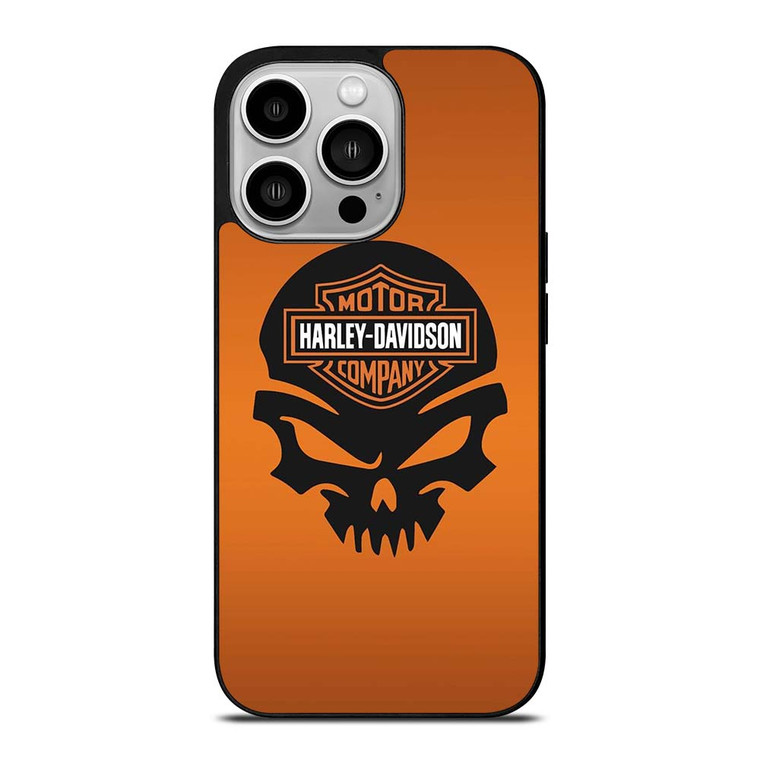 HARLEY DAVIDSON MOTORCYCLES COMPANY LOGO SKULL iPhone 14 Pro Case Cover