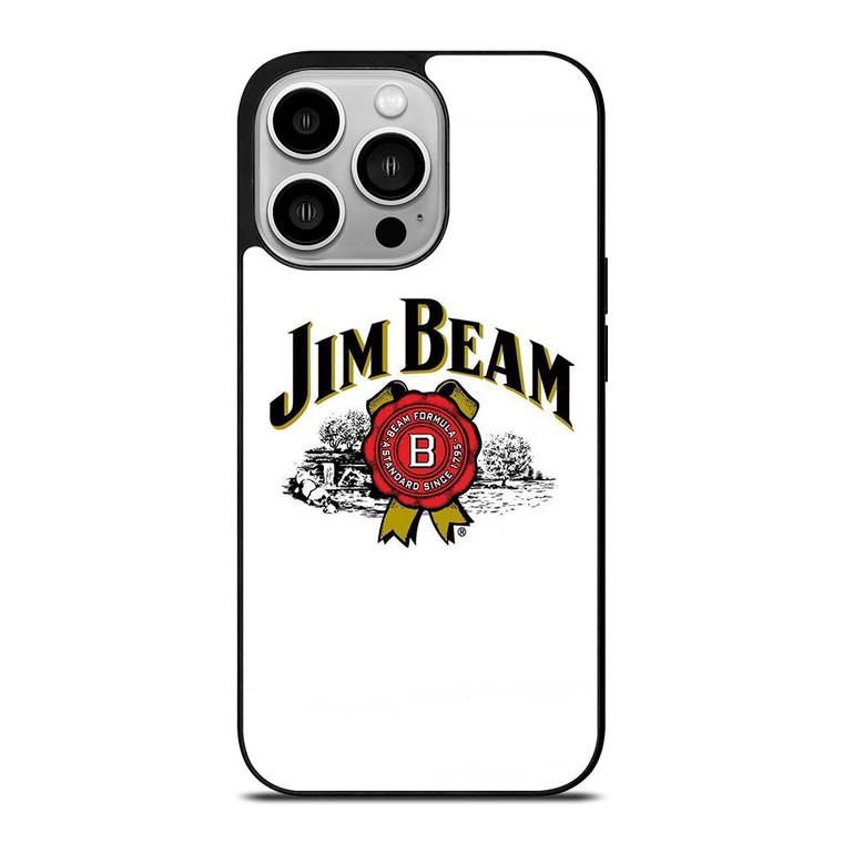 JIM BEAM WHISKEY LOGO WHITE iPhone 14 Pro Case Cover