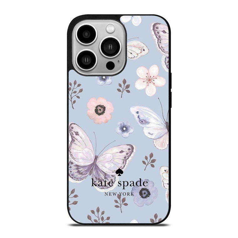KATE SPADE NEW YORK LOGO BUTTERFLY PATTERN iPhone 14 Pro Case Cover