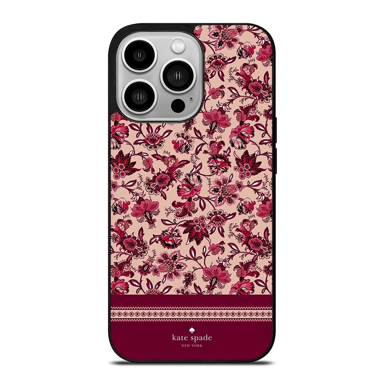 KATE SPADE NEW YORK RED FLORAL iPhone 14 Pro Case Cover
