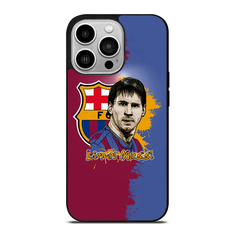 LIONEL MESSI BARCELONA ART iPhone 14 Pro Case Cover