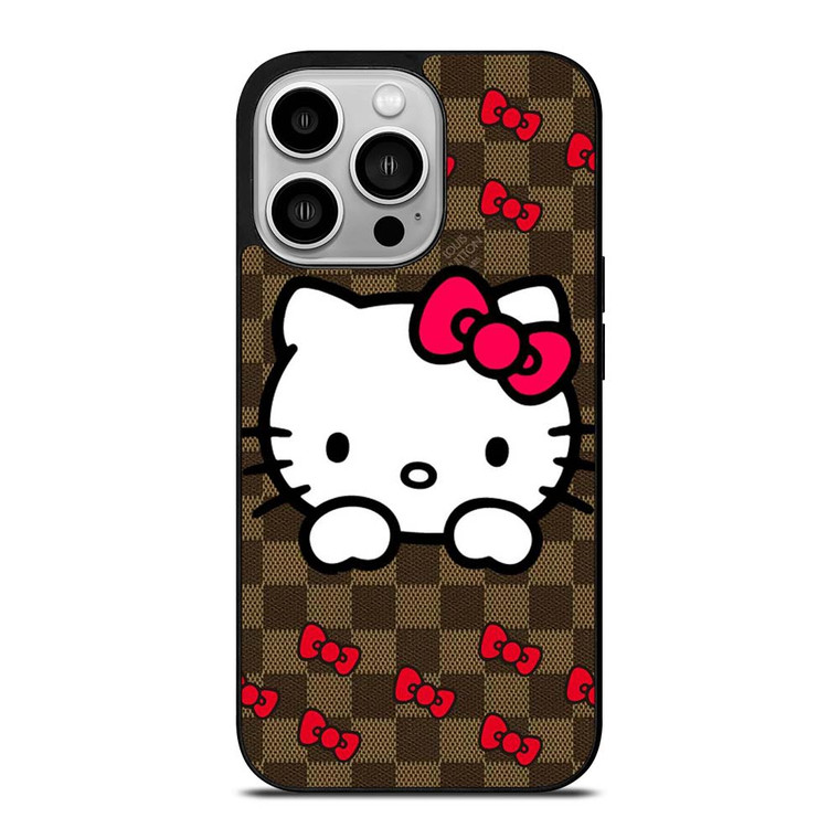 LOUIS VUITTON LV HELLO KITTY PATTERN iPhone 14 Pro Case Cover