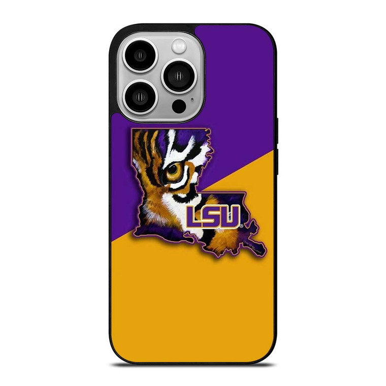 LSU TIGERS LOUISIANA STATE UNIVERSITY FOOTBALL ICON iPhone 14 Pro Case Cover