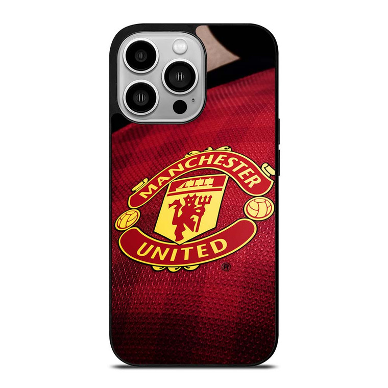 MANCHESTER UNITED LOGO JERSEY iPhone 14 Pro Case Cover