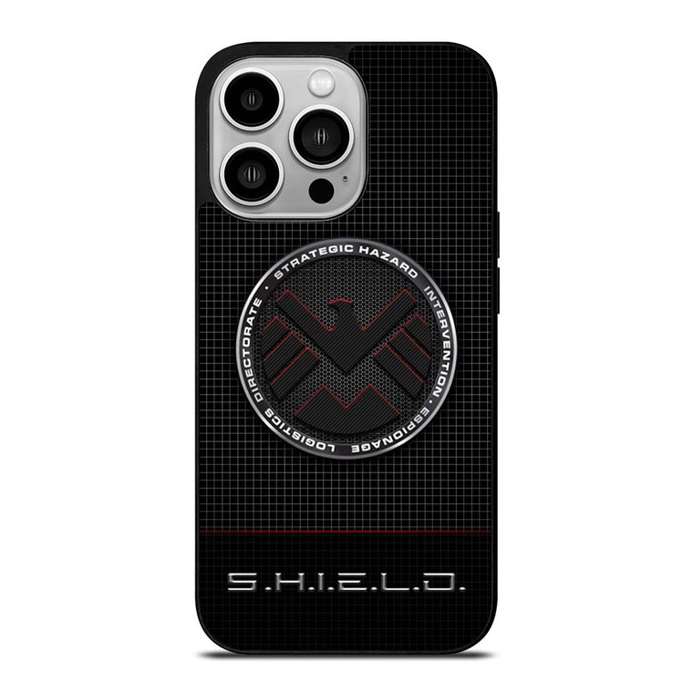 MARVEL AGENTS OF SHIELD LOGO METAL iPhone 14 Pro Case Cover
