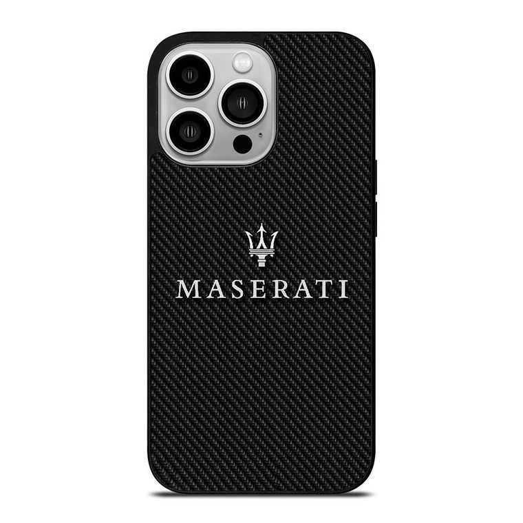 MASERATI LOGO CARBON iPhone 14 Pro Case Cover
