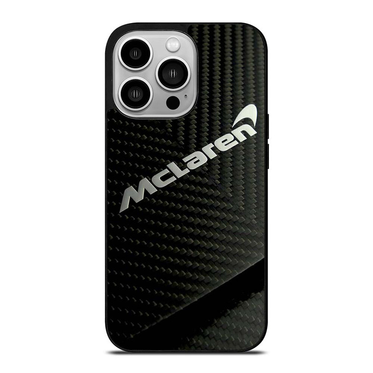 MCLAREN CAR LOGO CARBON iPhone 14 Pro Case Cover