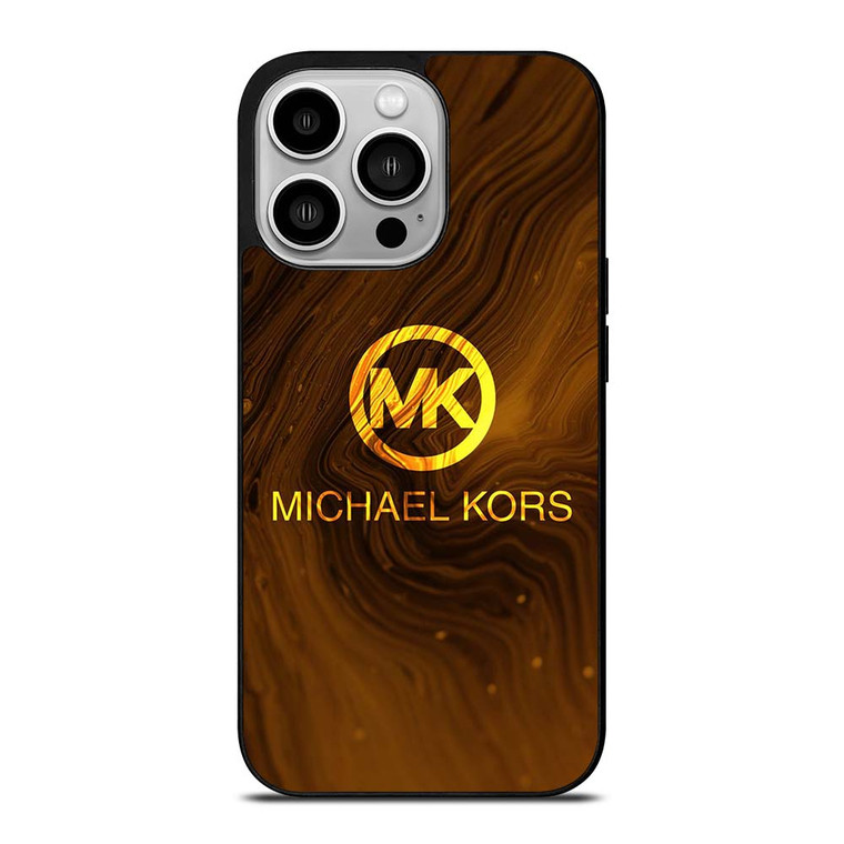 MICHAEL KORS GOLDEN MARBLE LOGO ICON iPhone 14 Pro Case Cover