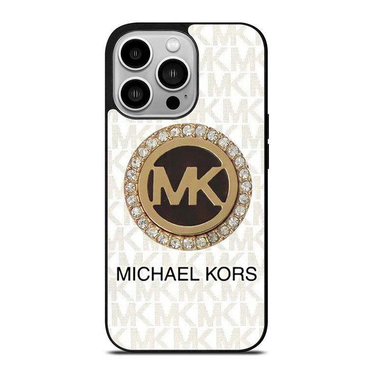 MICHAEL KORS MK LOGO DIAMOND iPhone 14 Pro Case Cover