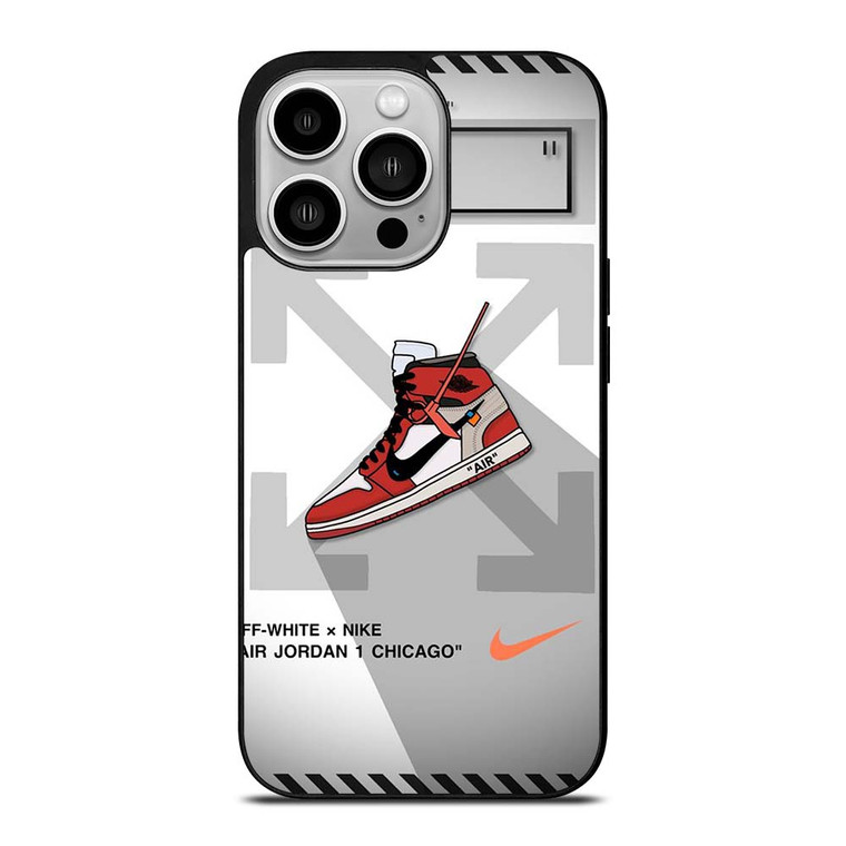 OFF WHITE NIKE AIR JORDAN CHICAGO iPhone 14 Pro Case Cover