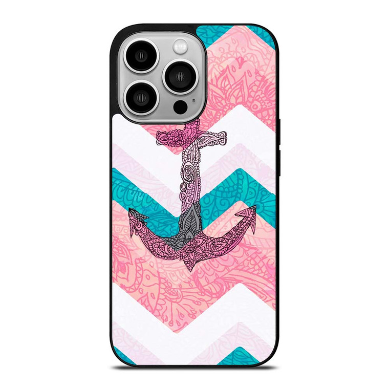 PAISLEY TRIBAL NAUTICAL ANCHOR iPhone 14 Pro Case Cover