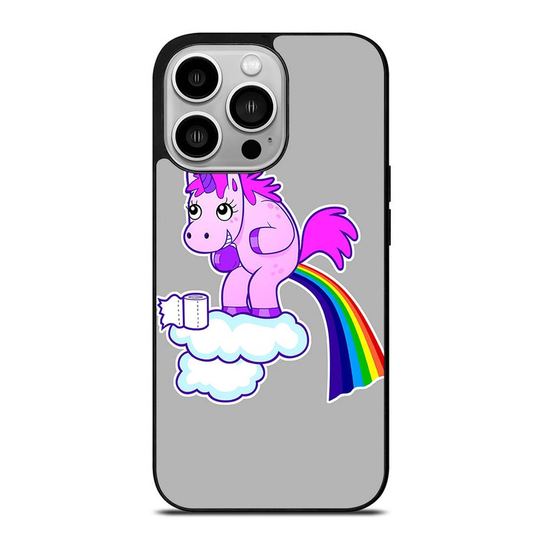 POOPING RAINBOW UNICORN iPhone 14 Pro Case Cover