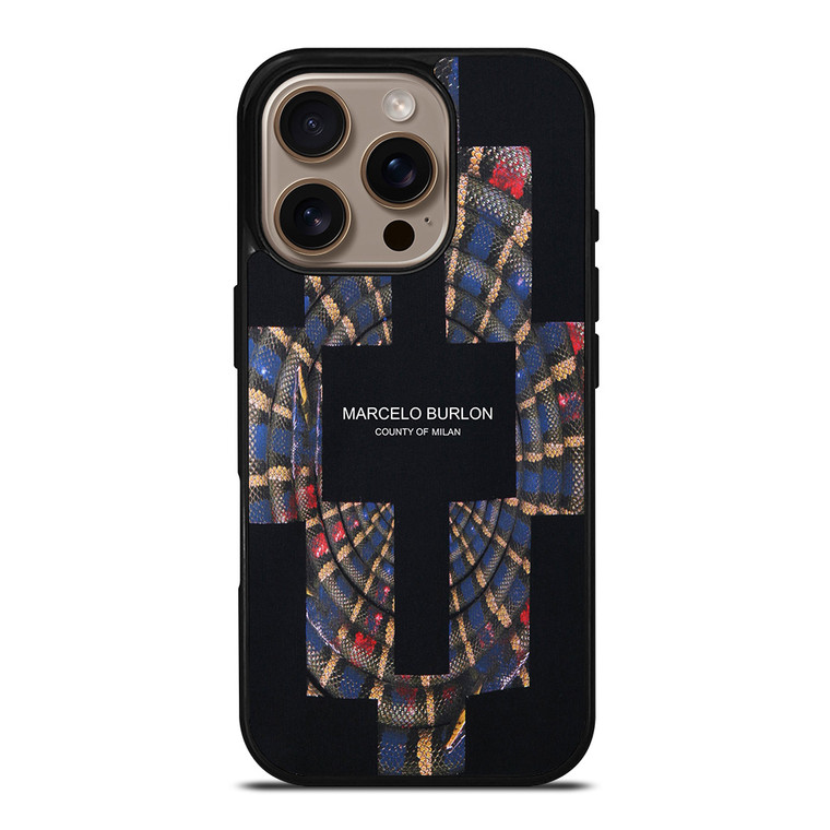 MARCELO BURLON COUNTY OF MILAN LOGO iPhone 16 Pro Case Cover MARCELO BURLON COUNTY OF MILAN LOGO iPhone 16 Pro Case Cover
