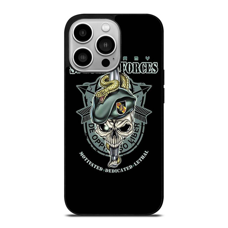 US ARMY SPECIAL FORCES LOGO SKULL iPhone 14 Pro Case Cover