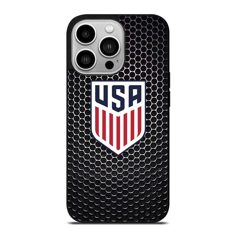 USA SOCCER LOGO CARBON iPhone 14 Pro Case Cover