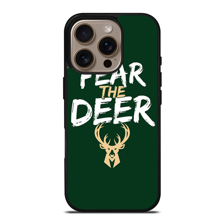MILWAUKEE BUCKS LOGO BASEBALL FEAR THE DEER iPhone 16 Pro Case Cover