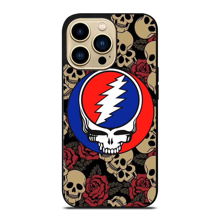 GREATEFUL DEAD BAND ICON SKULL AND ROSE iPhone 14 Pro Max Case Cover