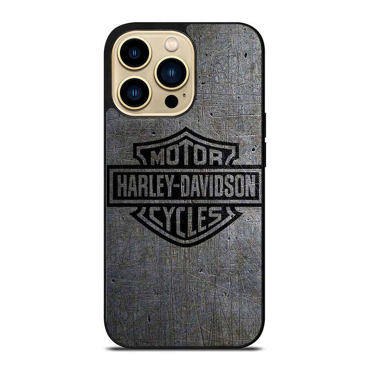HARLEY DAVIDSON MOTORCYCLES COMPANY LOGO METAL iPhone 14 Pro Max Case Cover