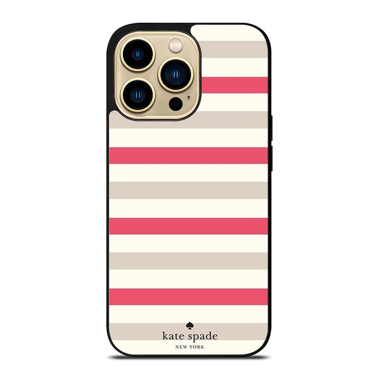 KATE SPADE NEW YORK STRIPES RED WHITE iPhone 14 Pro Max Case Cover
