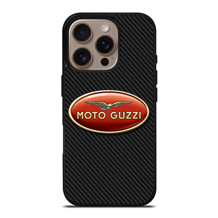MOTO GUZZI LOGO CARBON iPhone 16 Pro Case Cover