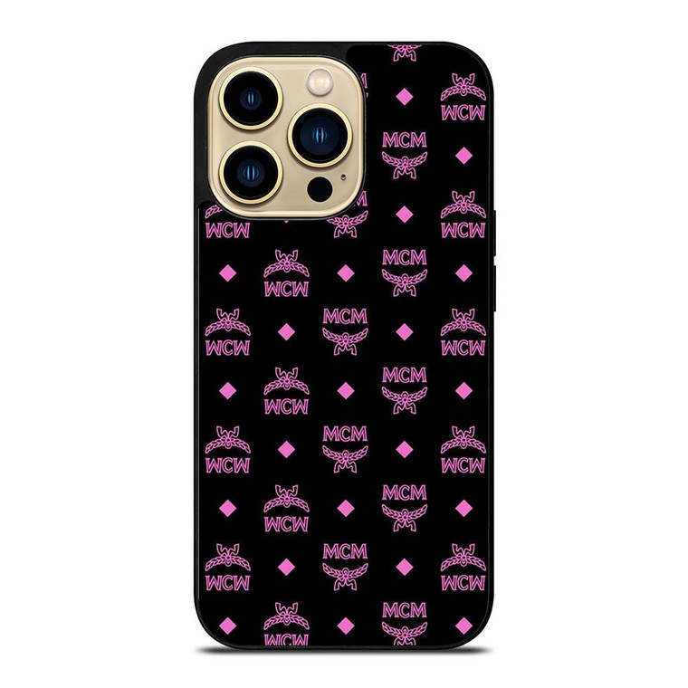 MCM WORLD LOGO BLACK PINK ICON iPhone 14 Pro Max Case Cover