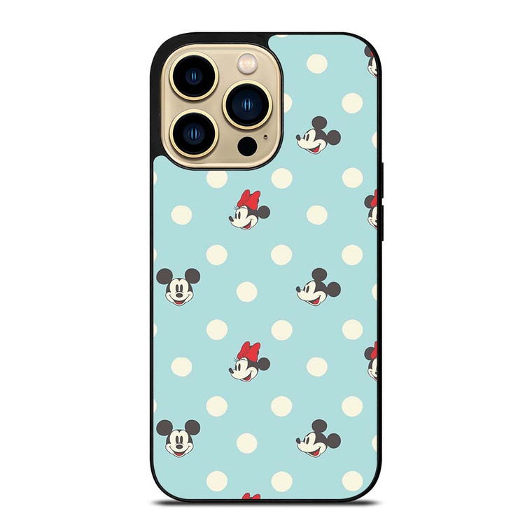 MICKEY AND MINNIE MOUSE DISNEY POLKADOTS iPhone 14 Pro Max Case Cover