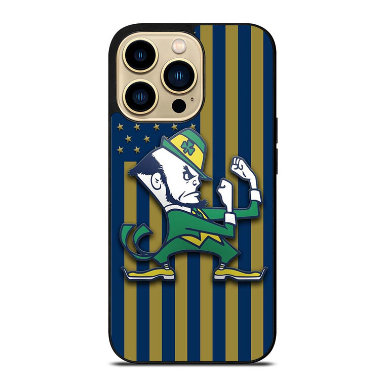 NOTRE DAME FIGHTING IRISH FLAG iPhone 14 Pro Max Case Cover