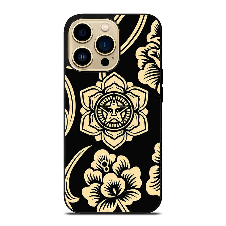 OBEY CLOTHING FLORAL LOGO iPhone 14 Pro Max Case Cover