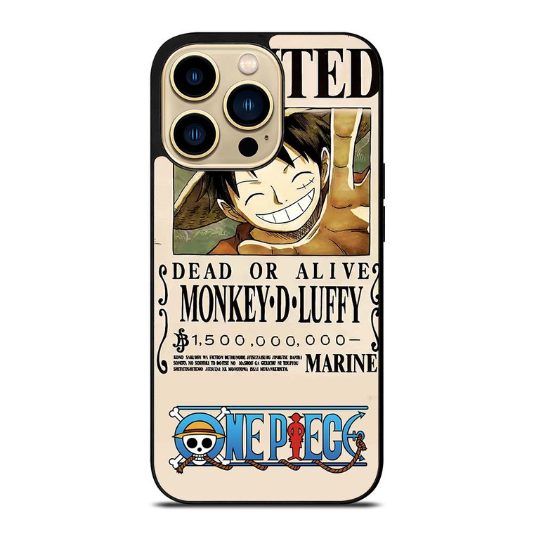 ONE PIECE LUFFY WANTED iPhone 14 Pro Max Case Cover