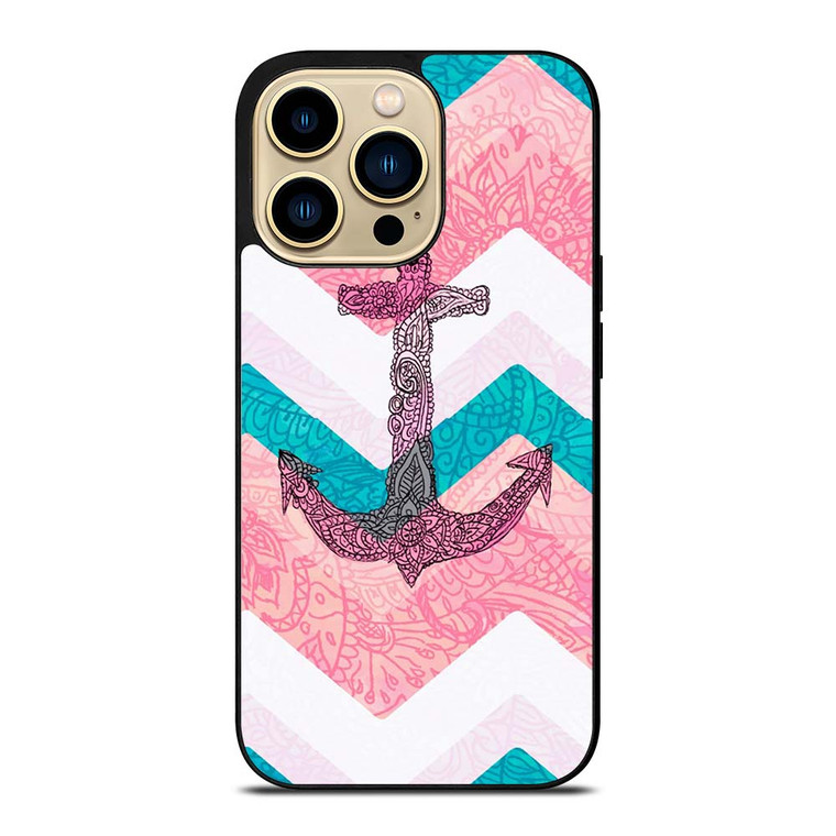 PAISLEY TRIBAL NAUTICAL ANCHOR iPhone 14 Pro Max Case Cover