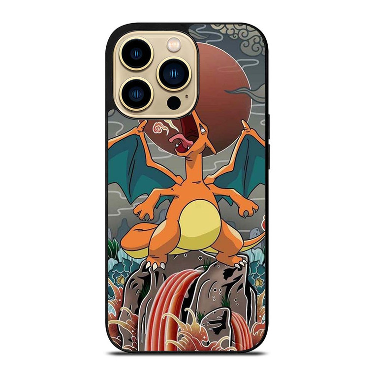 POKEMON POCKET MONSTERS CHARIZAR ART iPhone 14 Pro Max Case Cover