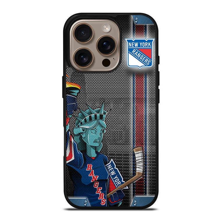 NEW YORK RANGERS NHL LIBERTY STATUE iPhone 16 Pro Case Cover