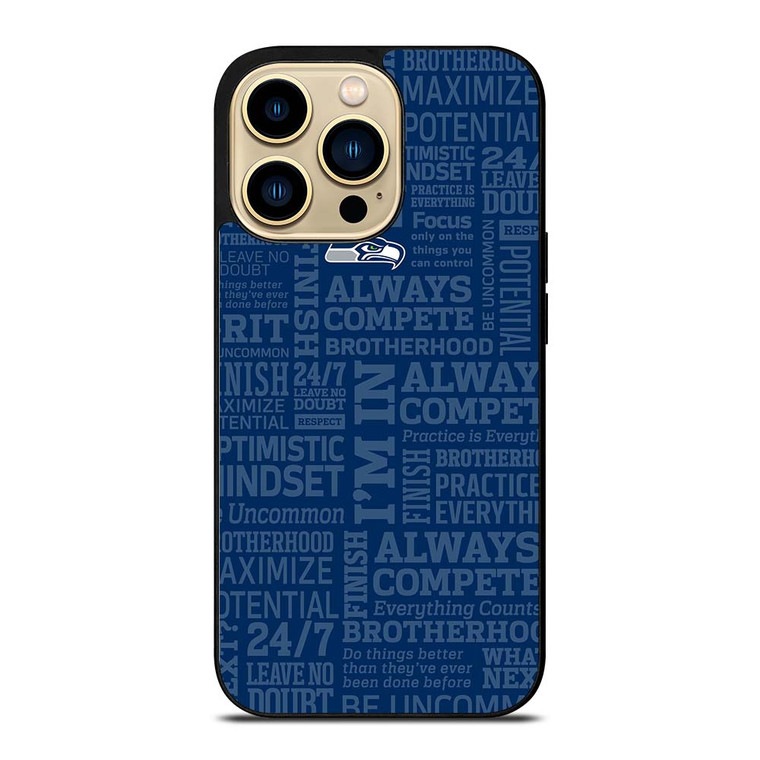 SEATTLE SEAHAWKS NFL QUOTE iPhone 14 Pro Max Case Cover