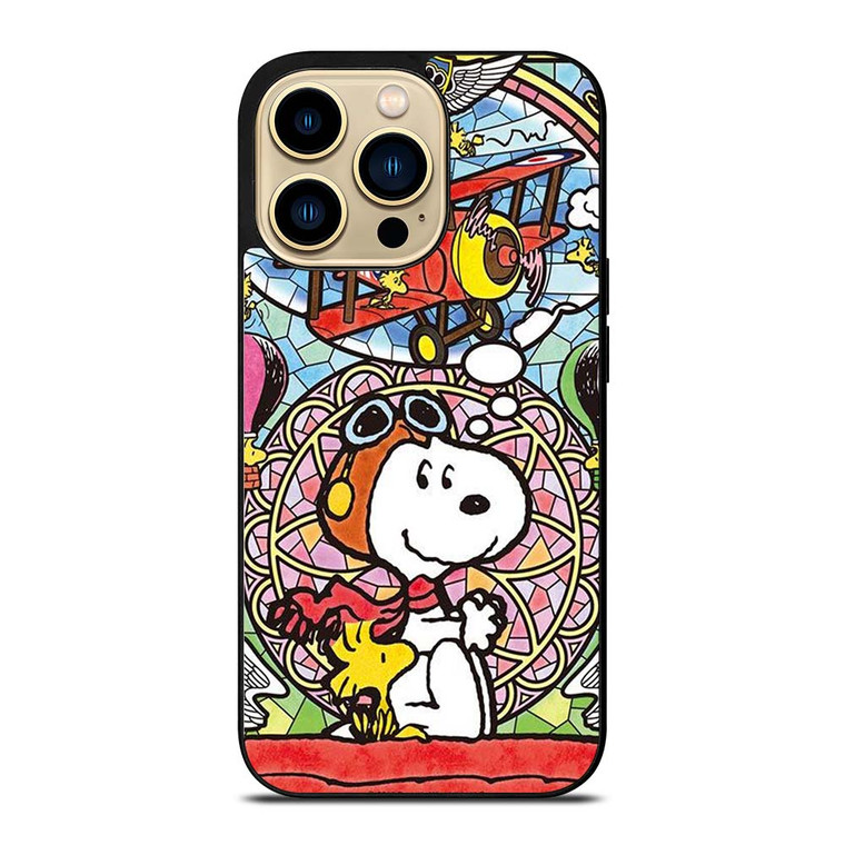SNOOPY GLASS ART iPhone 14 Pro Max Case Cover