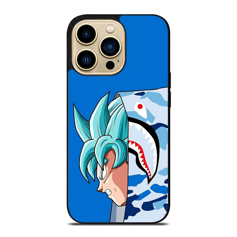 SON GOKU BAPE DRAGON BALL SAIYAN BLUE iPhone 14 Pro Max Case Cover