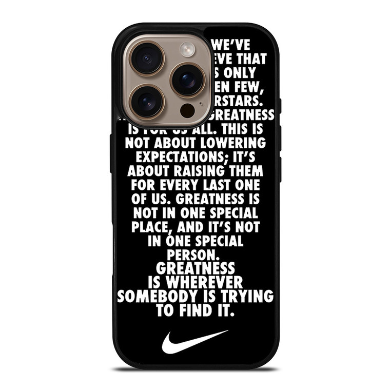 NIKE QUOTE iPhone 16 Pro Case Cover