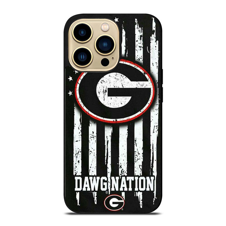UNIVERSITY GEORGIA BULLDOGS FLAG iPhone 14 Pro Max Case Cover