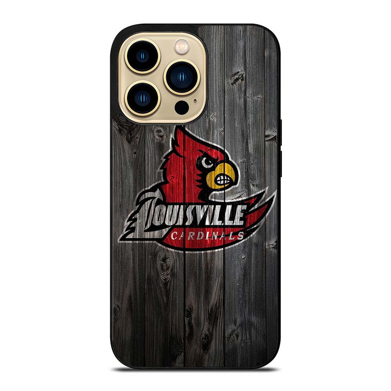 UNIVERSITY OF LOUISVILLE CARDINALS WOOD iPhone 14 Pro Max Case Cover