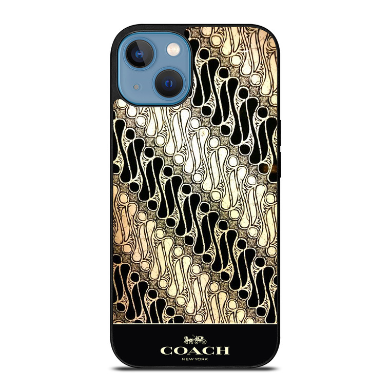 COACH NEW YORK LOGO BATIK PARANG PATTERN iPhone 13 Case Cover