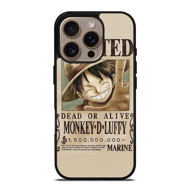 ONE PIECE MONKEY D LUFFY WANTED iPhone 16 Pro Case Cover