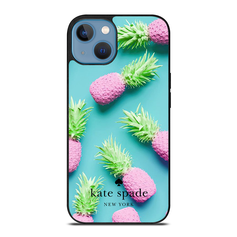 KATE SPADE NEW YORK LOGO SUMMER PINEAPPLE ICON iPhone 13 Case Cover